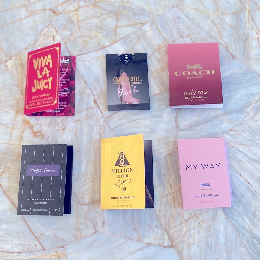 Lot of 6 Mini Designer Set Fragrance Tube